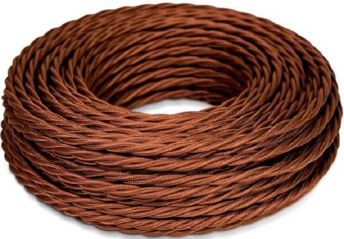 Ретро провод витой Greenel МезонинЪ 3х2,5мм шоколад (50м) картинка